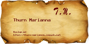 Thurn Marianna névjegykártya